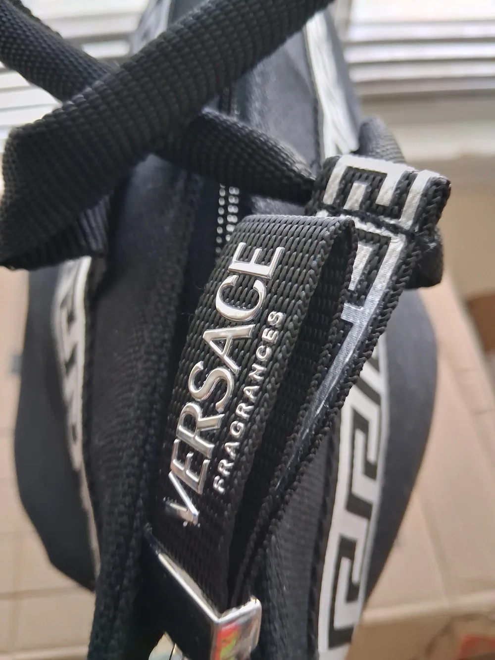 Versace black canvas